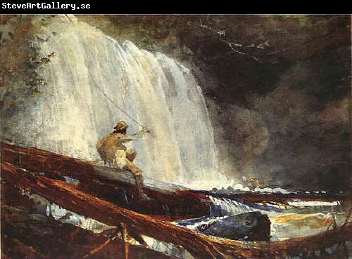 Winslow Homer Waterfalls in the Adirondacks